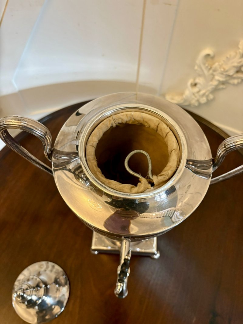 Antique Victorian Walker & Hall Sheffield Silver Plated Tea Urn / Samovar With Tap - Image 9